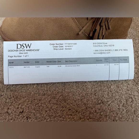 Minnetonka Canyon boots, size 9, like new, brown suede fringe - Picture 9 of 9